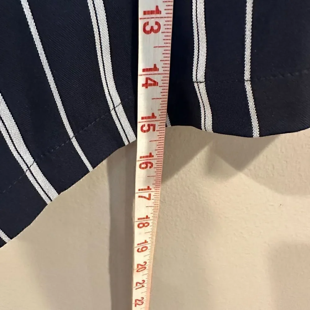 Forever 21 Navy & White Paperbag Belted Shorts